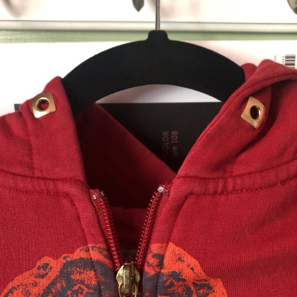 VERY RARE Red L.A.M.B. Gwen Stefani Cashmere Graphics Hoodie L M - Picture 4 of 7